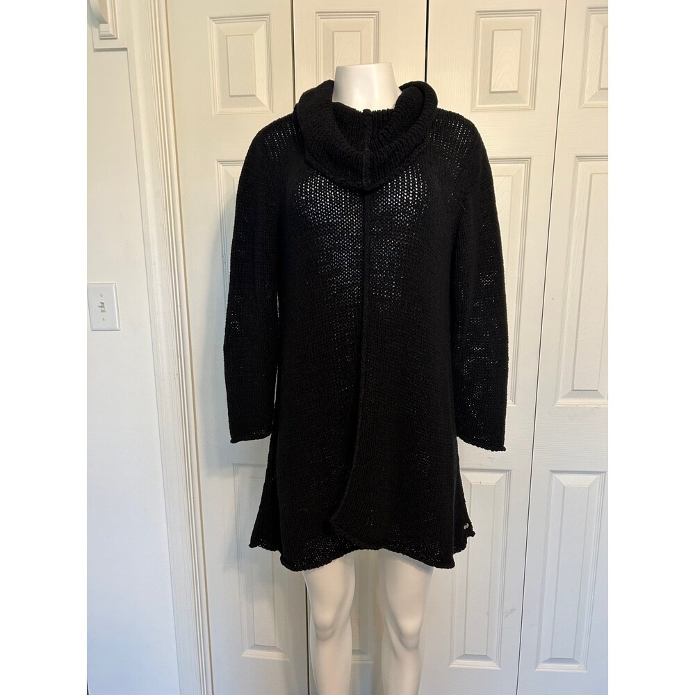 Pure Handknit Cowl Neck Loose Stitch Sweater